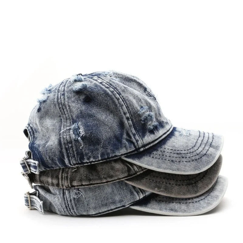 Hudson Washed Denim Cap Set