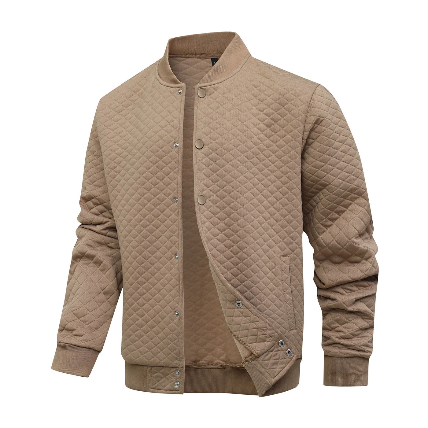 Virello Waffle Knit Bomber Jacket
