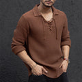Santorini Lace Knit Polo Sweater