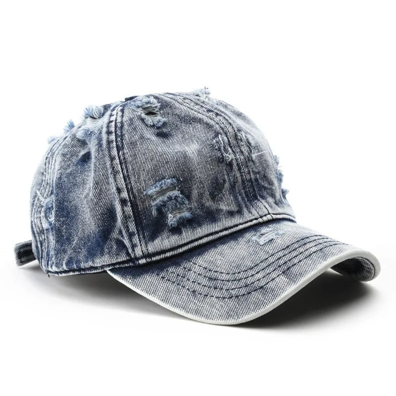 Hudson Washed Denim Cap Set