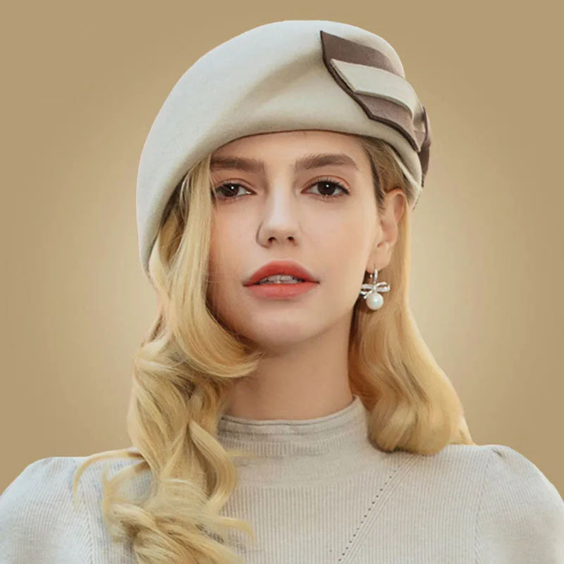 Claudette Wool Bow Beret