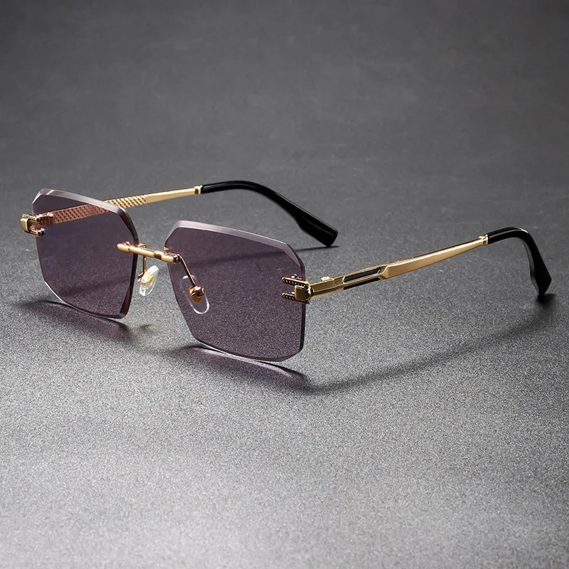 Aurel Rimless Rectangle Sunglasses