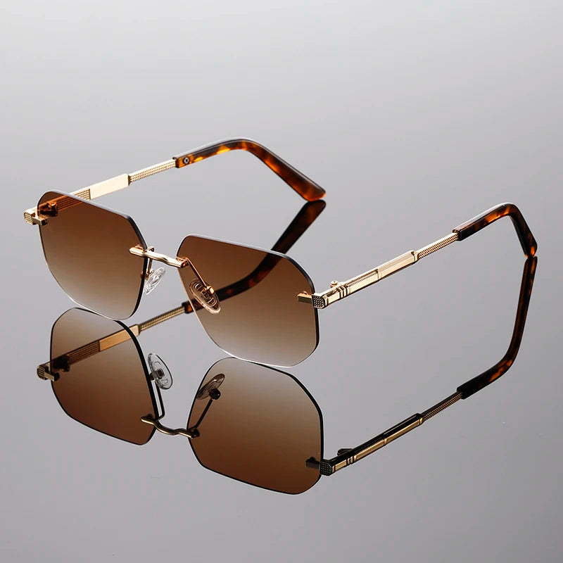 Valentino Rimless Gradient Shades