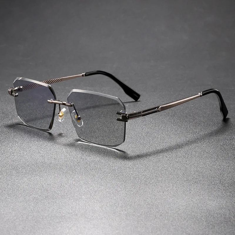 Aurel Rimless Rectangle Sunglasses