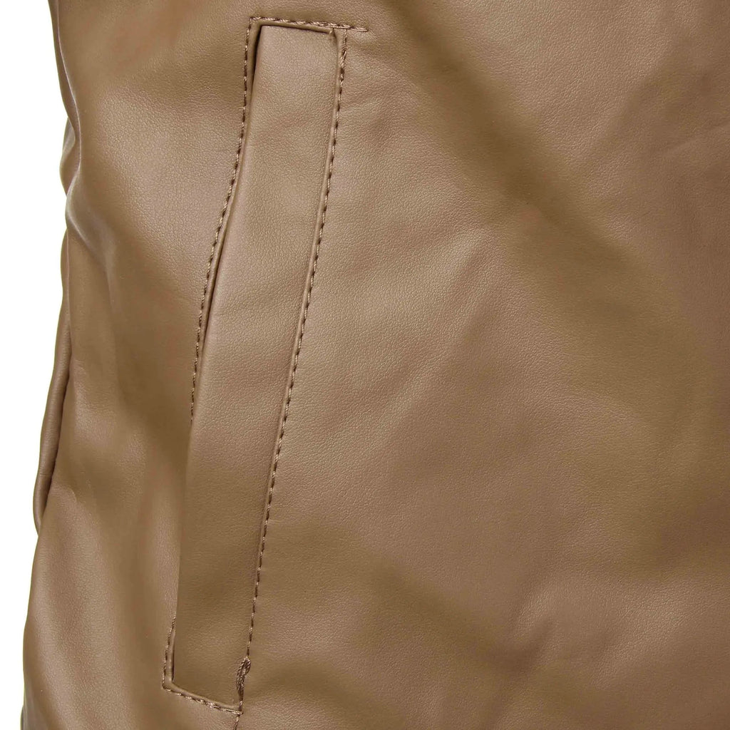 Valencrest Stand-Collar Leather Bomber