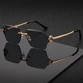 Blackline Rimless Square Sunglasses
