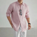 Classic Casual Shirt | Men's Casual Button Down with 100% Linen Cotton | Comfortable Fit for Everyday Wear