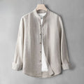 Cotton Linen Shirt | Men's Shirt with Button-Up Design | Stylish Versatile Wear for Summer and Autumn