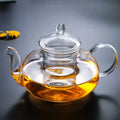 Elegant Glass Teapot Set | High Borosilicate Tea Kettle with Filter | Stylish Brewing Solution for Tea and Coffee
