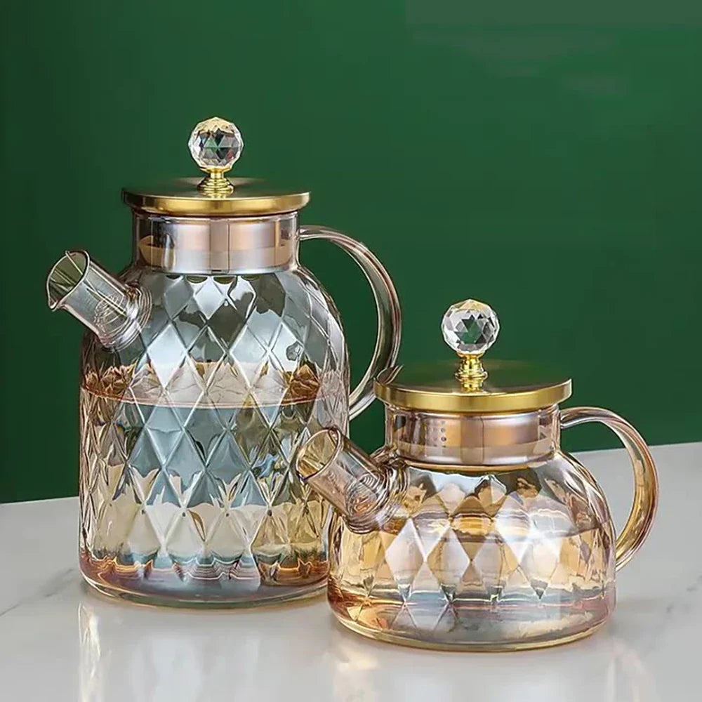 Elegant Teapot | Large Capacity Glass Teapot with Heat Resistance | Perfect for Home and Office Use