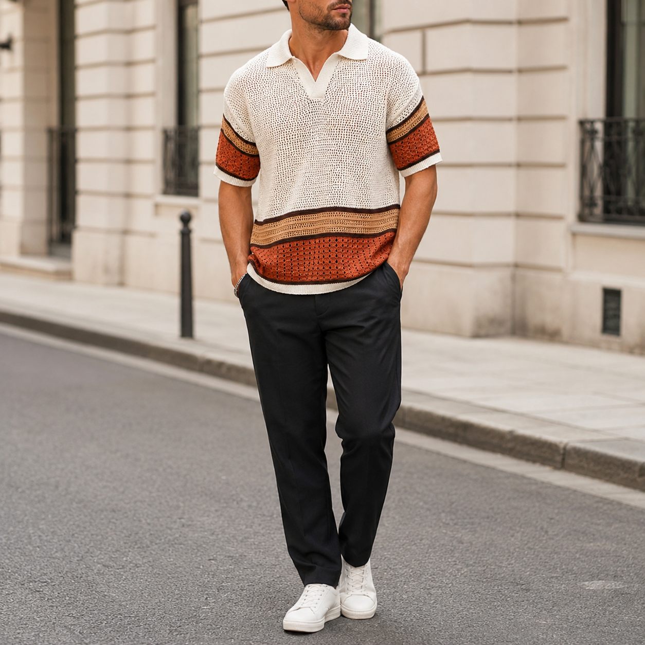 Lightweight Knit Short-Sleeve Summer Tee