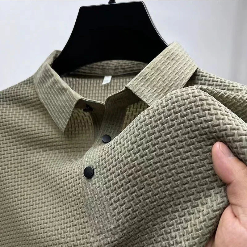Men's Breathable Cotton Blend Polo Shirt | Refined Summer Business Casual Fit