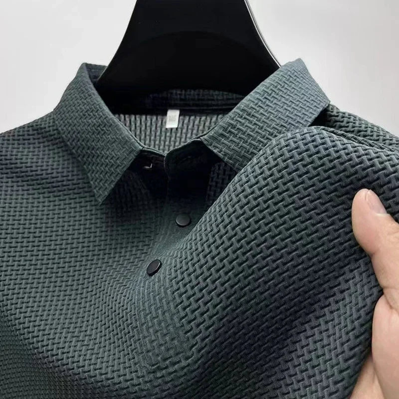 Men's Breathable Cotton Blend Polo Shirt | Refined Summer Business Casual Fit