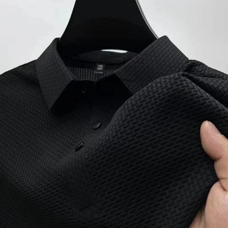 Men's Breathable Cotton Blend Polo Shirt | Refined Summer Business Casual Fit