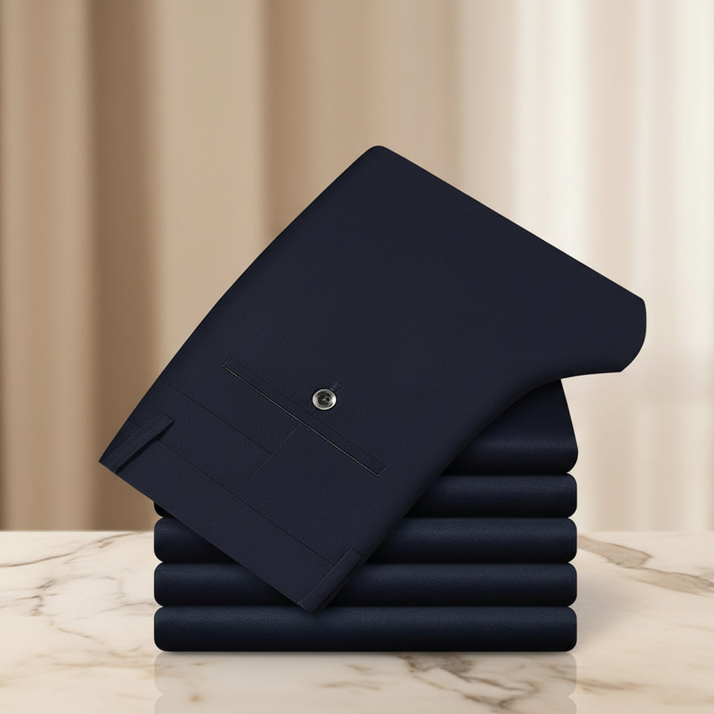 Men's Broadcloth Tailored Trousers | Sharp Everyday Business Essential