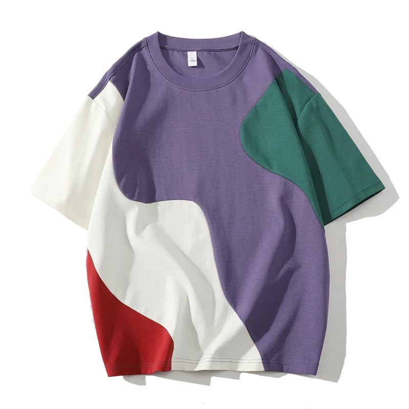 Men's Cotton-Blend Abstract T-Shirt | Bold Modern Everyday Essential