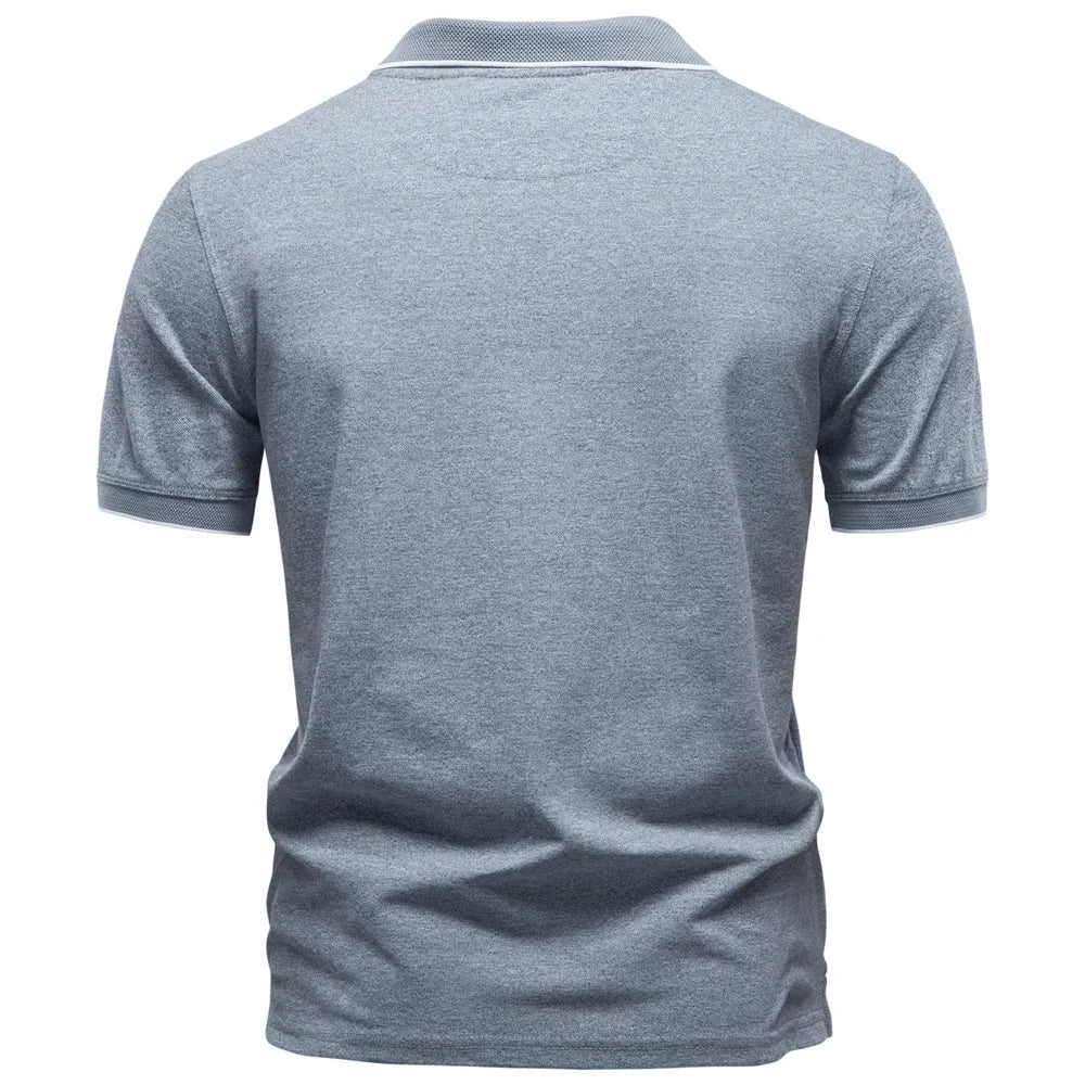 Men's Cotton Blend Polo Shirt | Lightweight Breathable Casual Essential
