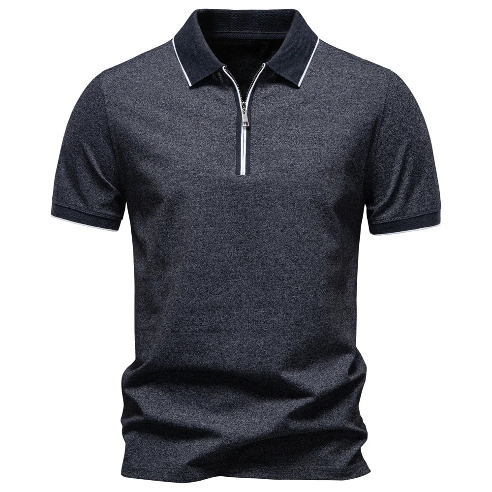 Men's Cotton Blend Polo Shirt | Lightweight Breathable Casual Essential