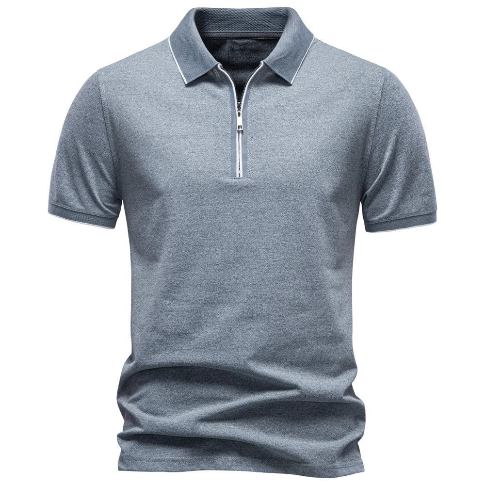 Men's Cotton Blend Polo Shirt | Lightweight Breathable Casual Essential
