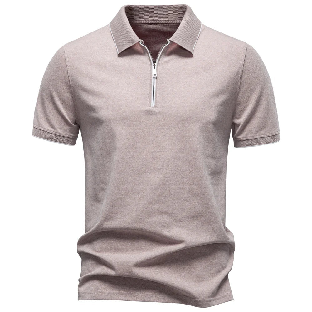 Men's Cotton Blend Polo Shirt | Lightweight Breathable Casual Essential