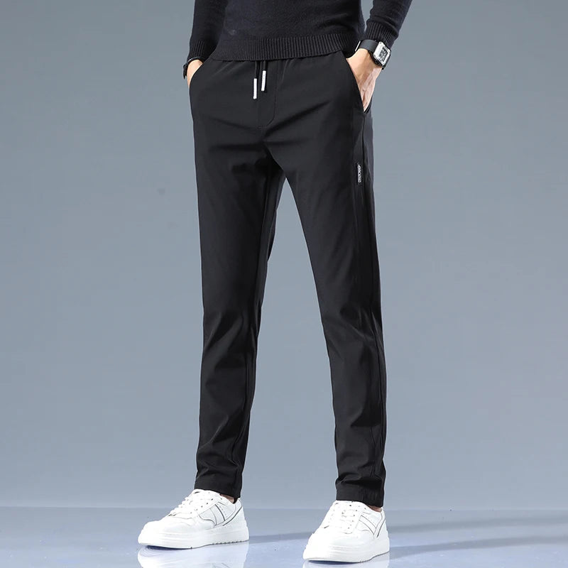Men's Cotton Blend Slim Fit Trousers | Refined Day-to-Night Comfort