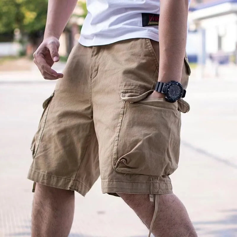 Men's Cotton Cargo Shorts | Lightweight Casual Summer Fit | All-Day Comfort Essentials