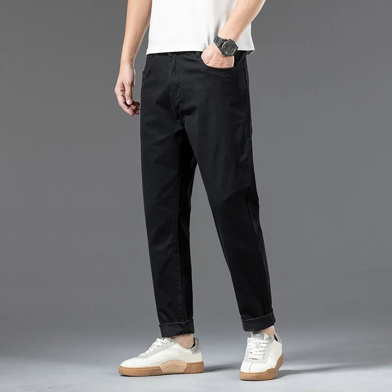 Men's Cotton Chino Pants | Comfortable Loose Fit Casual Trousers | Stylish Everyday Wear