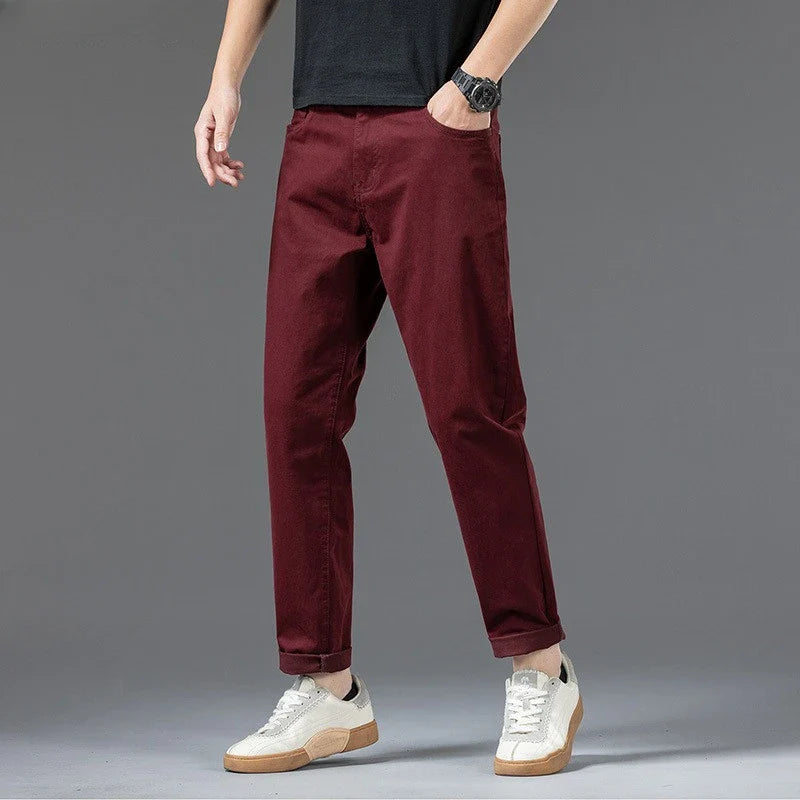 Men's Cotton Chino Pants | Comfortable Loose Fit Casual Trousers | Stylish Everyday Wear