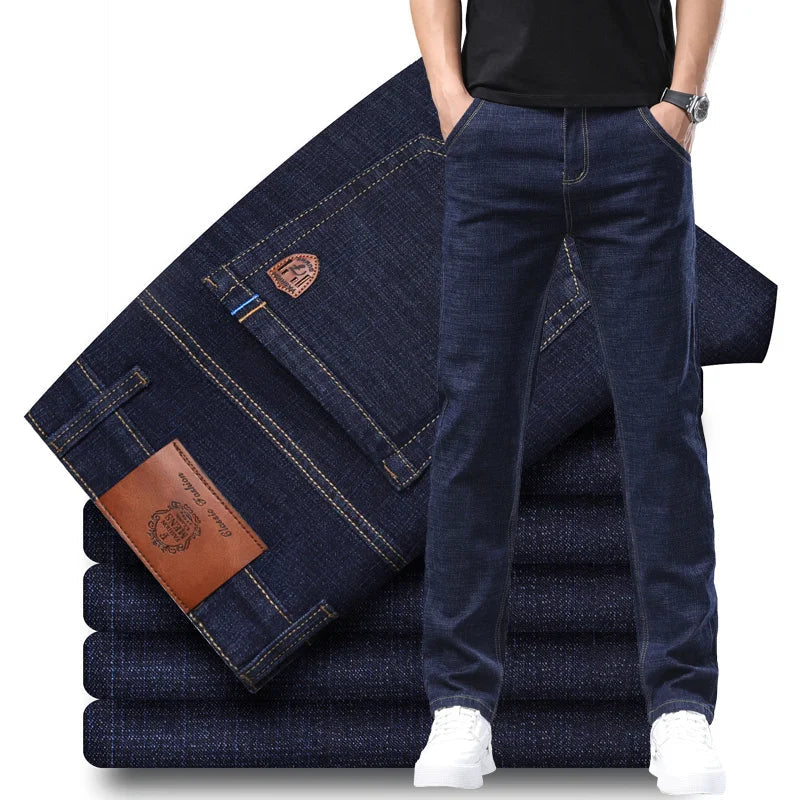 Men's Cotton Denim Jeans | Timeless Structured Elegance