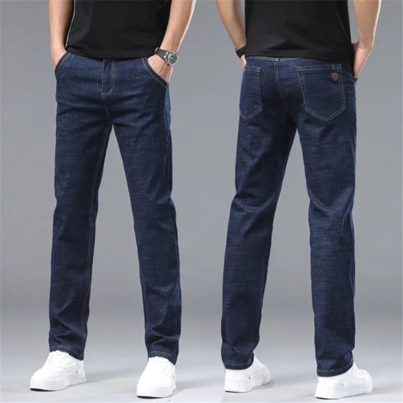 Men's Cotton Denim Jeans | Timeless Structured Elegance
