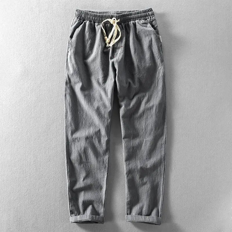 Men's Cotton Linen Casual Pants | Lightweight Breathable Comfort Fit