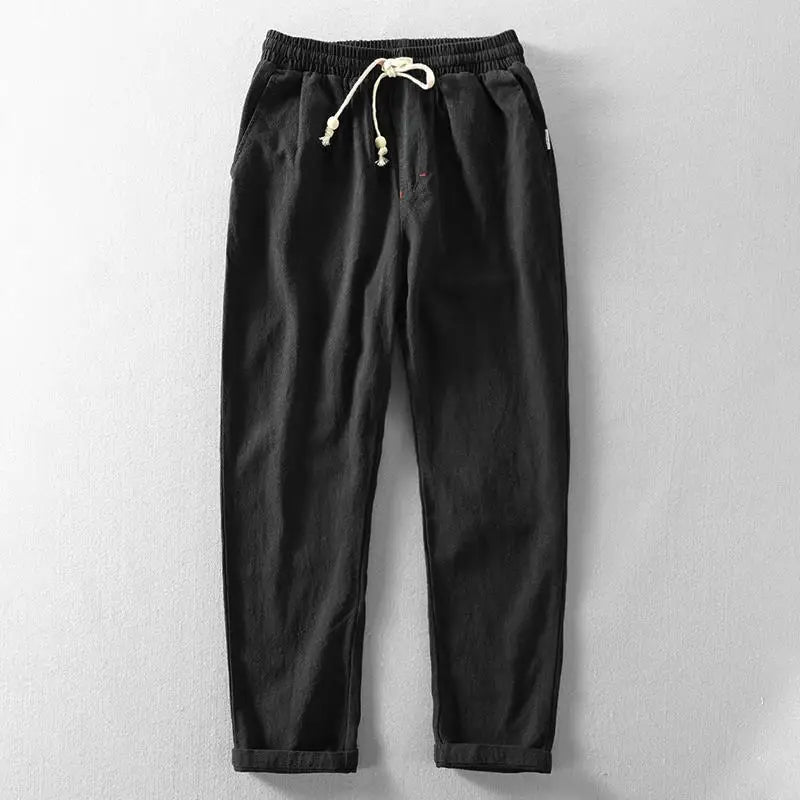 Men's Cotton Linen Casual Pants | Lightweight Breathable Comfort Fit
