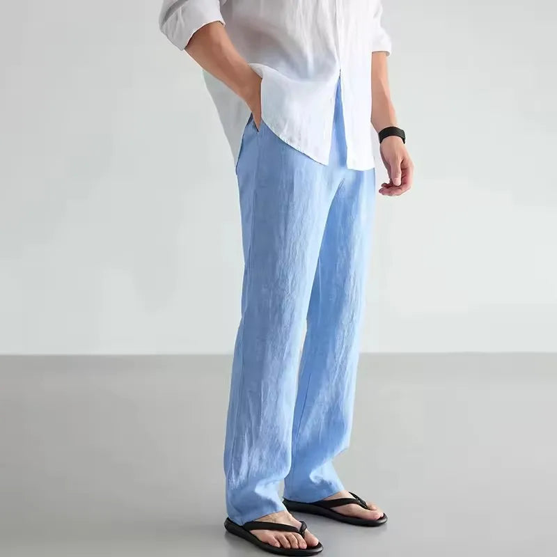 Men's Cotton Linen Running Pants | Lightweight Breathable Performance Fit