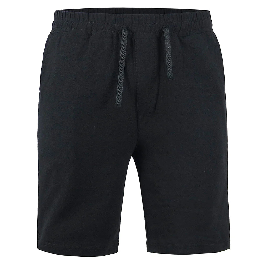 Men's Cotton Linen Shorts | Lightweight Breathable Summer Essential | Classic Solid Style
