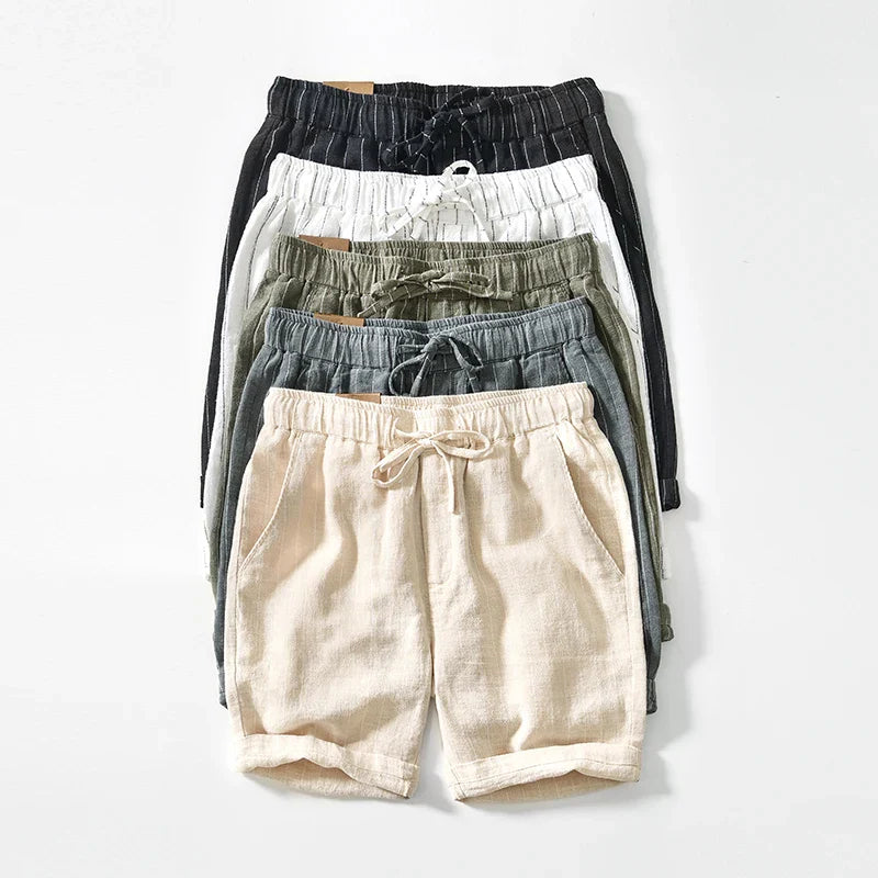 Men's Cotton Linen Summer Shorts | Lightweight Breathable Comfort
