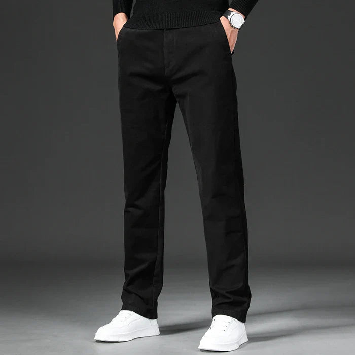 Men's Cotton Stretch Chino Trousers | Tailored Versatile Everyday Style