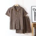 Men's Cotton Woven Summer Pajama Set | Breathable Lightweight Comfort