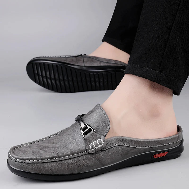 Men's Genuine Leather Loafers | Stylish Hollow Out Summer Driving Shoes
