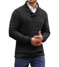 Men's Herringbone Knit Sweater | Stylish Turtleneck Comfort for Winter Layering