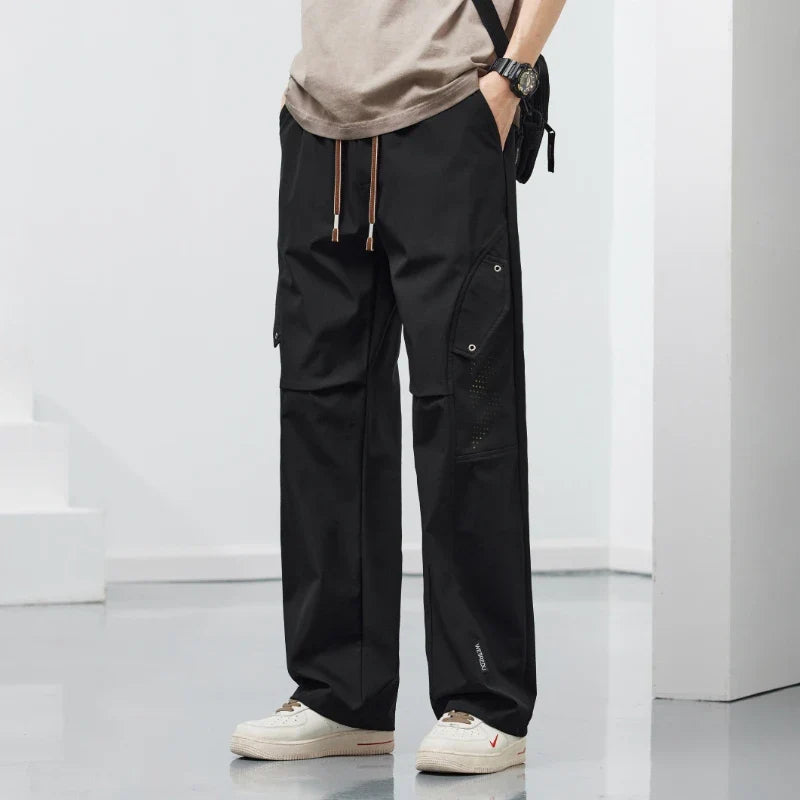 Men's Ice Silk Cargo Pants | Lightweight Breathable Comfort Fit | Plus Size Available