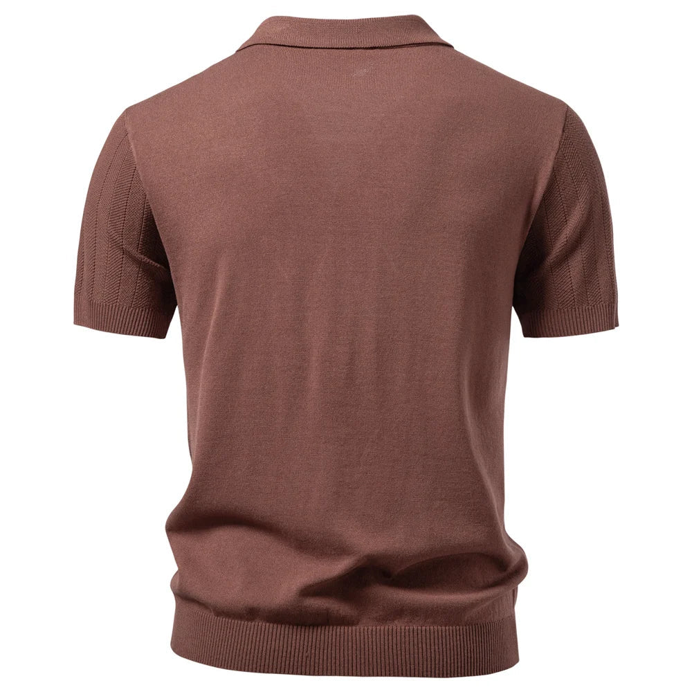 Men's Ice Silk Polo Shirt | Breathable Short Sleeve Business Top | Stylish Summer Wear
