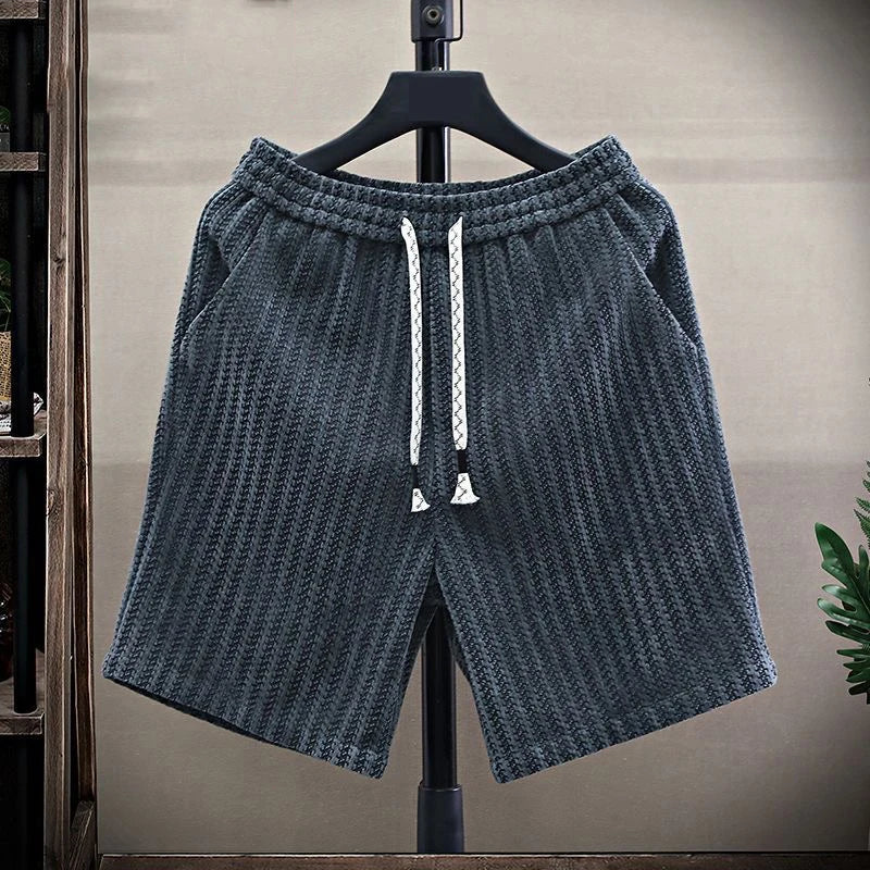 Men's Knit Zebra Print Shorts | Lightweight Breathable Summer Style