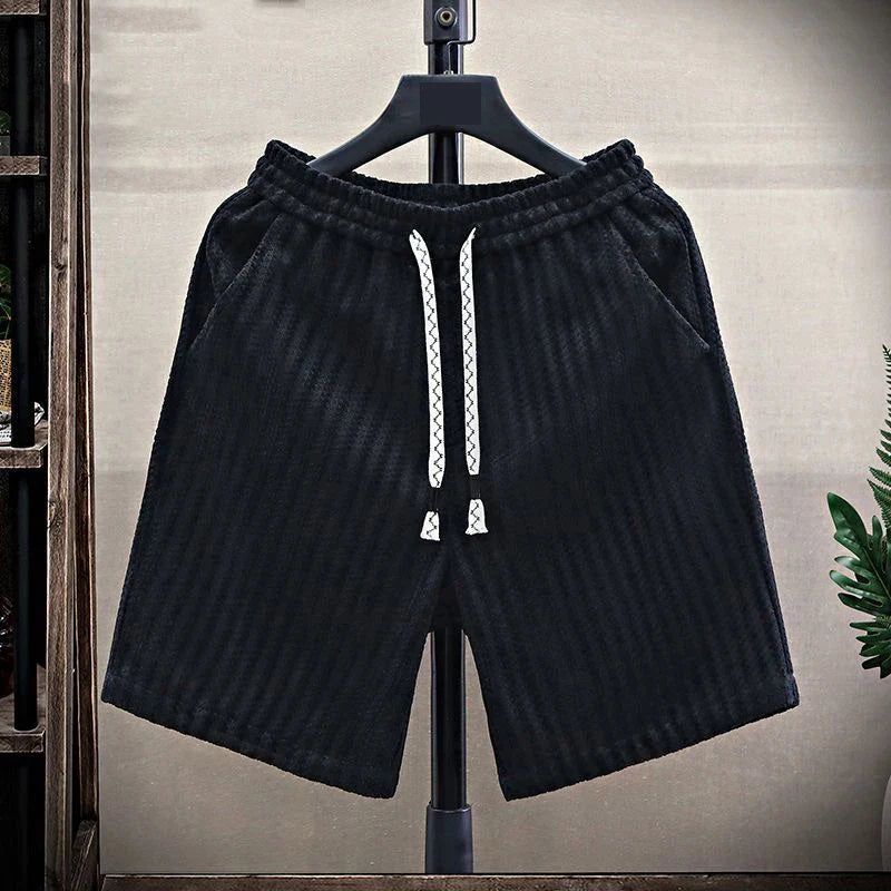 Men's Knit Zebra Print Shorts | Lightweight Breathable Summer Style