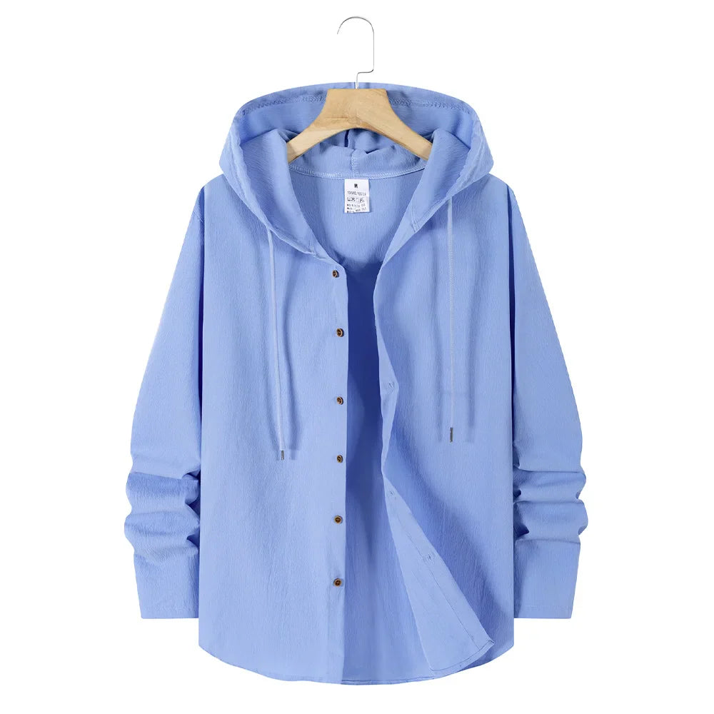 Men's Lightweight Hooded Shirt | Casual Summer Comfort Fit