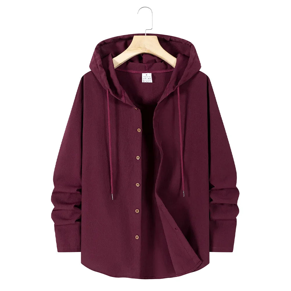 Men's Lightweight Hooded Shirt | Casual Summer Comfort Fit