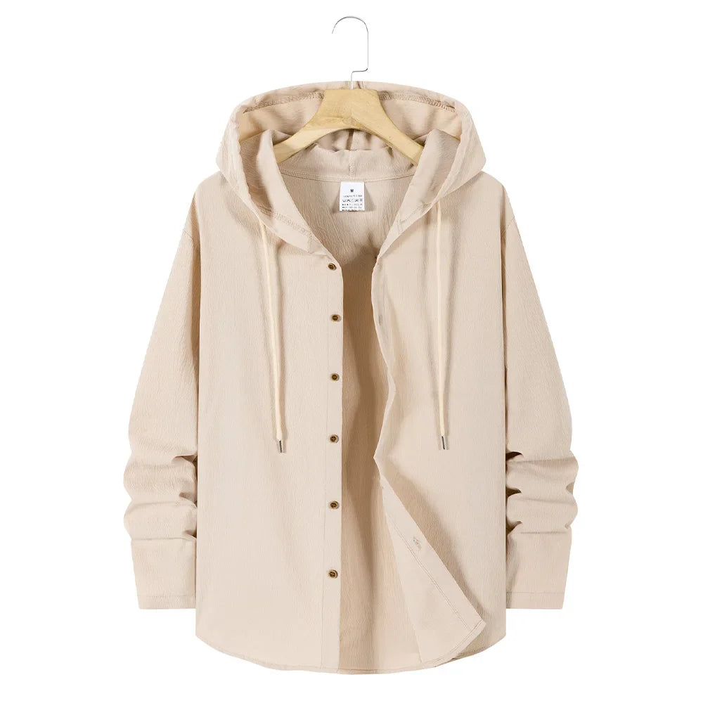 Men's Lightweight Hooded Shirt | Casual Summer Comfort Fit