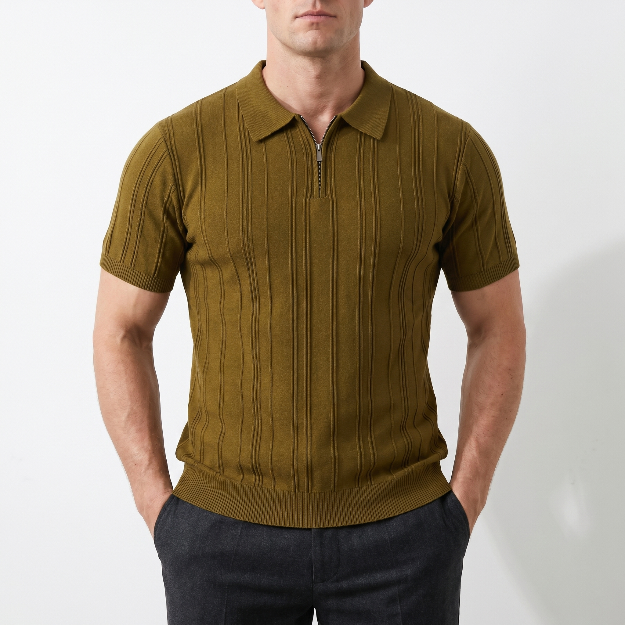 Men's Lightweight Knit Polo Shirt | Classic England-Inspired Summer Style