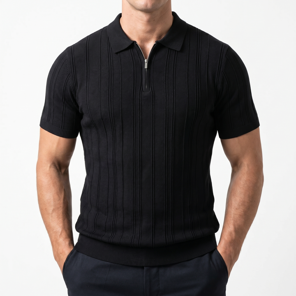 Men's Lightweight Knit Polo Shirt | Classic England-Inspired Summer Style