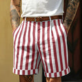 Men's Lightweight Striped Patchwork Shorts | Breathable Summer Casual Fit