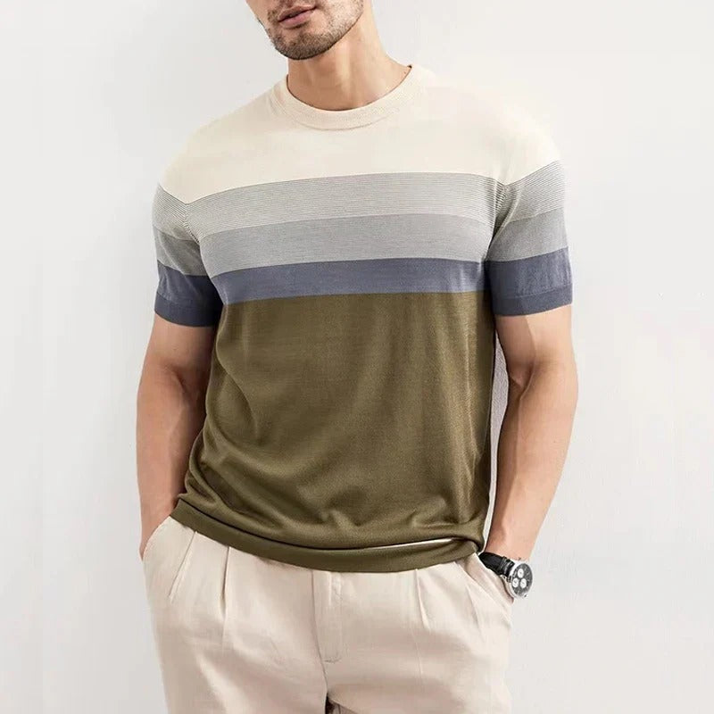 Men's Lightweight Striped T-Shirt | Effortless Everyday Comfort Fit